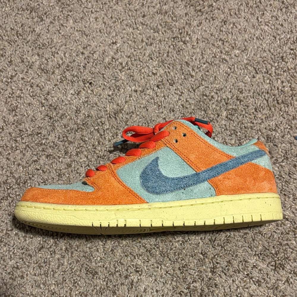 Nike Kids Vibrant Orange and Blue Sneakers